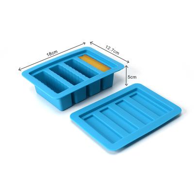 China Viable Multifunctional French Food Storage Container Silicone Butter Box Refrigerator Crisper for sale