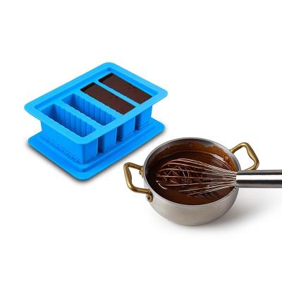 China Viable Hot Selling Rectangular Silicone Cream Box Butter Mold Butter Pudding Rectangular Box for sale