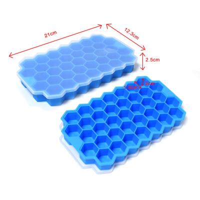 China Best Selling Viable Silicone Honeycomb Silicone Ice Cube Tray Food Grade Honeycomb Ice Cube Mold for sale