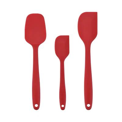 China Kitchen Silicone Set Spatula Heat Resistant Cooking Spatulas Viable For Cooking And Mixing Silicone Spatula for sale