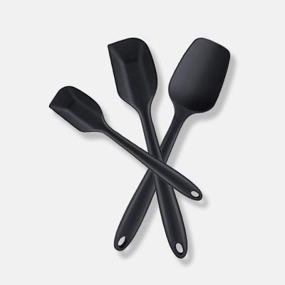 China Sustainable Food Grade Kitchen Silicone Rubber Spatula Set Kitchen Utensils For Cooking And Baking Mixing for sale