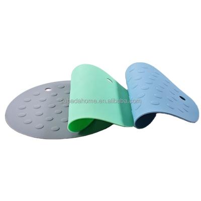 China Sustainably Selling Hot Place Mat Tables Design Round Shaped Non Slip Heat Resistant New Silicone Table Mats for sale