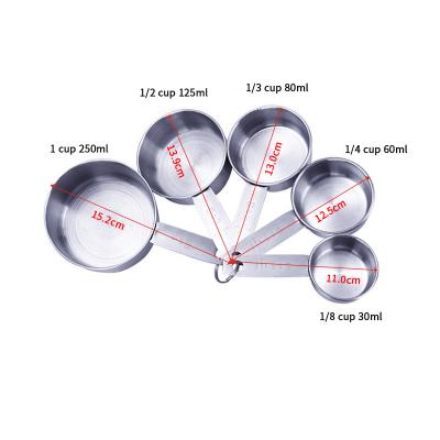 China Sustainable Wholesale Stainless Steel Measuring Cup Set Kitchen Baking Instruments Measuring Cup for sale