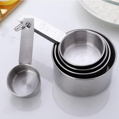 China Sustainable Food Grade Quality Stainless Steel Measuring Cups And Spoons For Cookware Sets With Box for sale