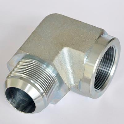 China Carbon steel/45#steel/stainless steel manufacturers supply NPT male thread nipple pipe right angle sleeve hydraulic elbow adapter for sale