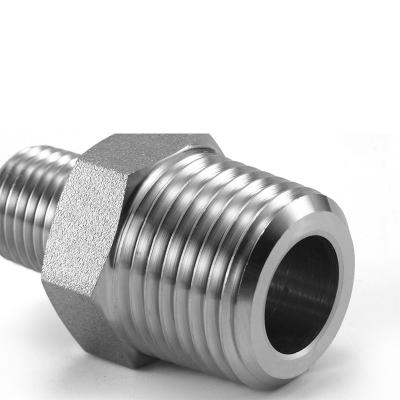 China Carbon steel/45#steel/stainless steel type New Top Sale Bsp to NPT Galvanized Hydraulic Pipe Adapters, Stainless Steel Pipe Nipple, NPT Hydraulic Adapter for sale