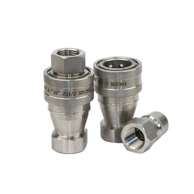 China Carbon steel/45#steel/stainless Series ISO16028 FF Series Flat Face Hydraulic Quick Coupler Stainless Steel Quick Coupling for sale