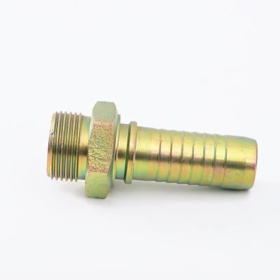 China 10411 Male Metric Hydraulic Machinery Thread Hose Fitting Straight Fitting For Rubber Hose Fitting for sale