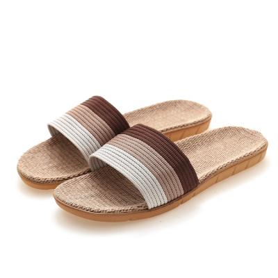 China 2021 Fashionable Boys Canvas Flip Flop Linen Flat Sandals Breathable Sweat-absorbent Slippers for sale