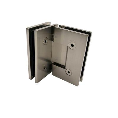 China 90 Degree Modern High Quality Brass Materials Glass To Door Hinge for sale