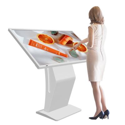 China Indoor Factory Price 32/43/49/55/65 inch Android FHD Floor Stand LCD Advertising Digital Signage and Displays Touch Screen Kiosk for sale