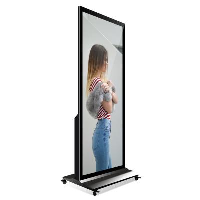 China Indoor 70 75 Inch Android Floor Stand Touch Screen Advertising Totem Indoor LCD Digital Signage for sale