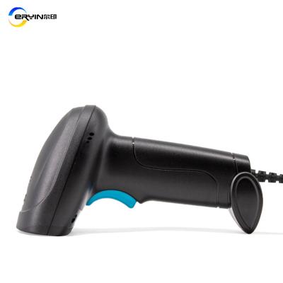 China Red LED Light Source 1D Barcode Scanner with Hands Free Scanning and Adjustable Stand for sale