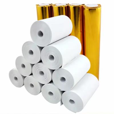 China Papel de rolos térmicos suave e durável de 57*40mm feito de 100% de pasta de madeira pura à venda