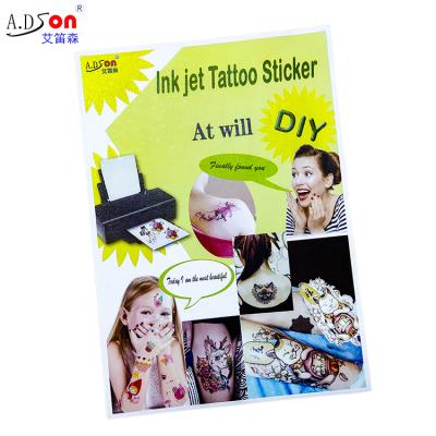 China Free Sample Maker Part DIY A4 Paper Inkjet Tattoo Paper Printing Decoration Printing Temporary Tattoo Stickers for sale