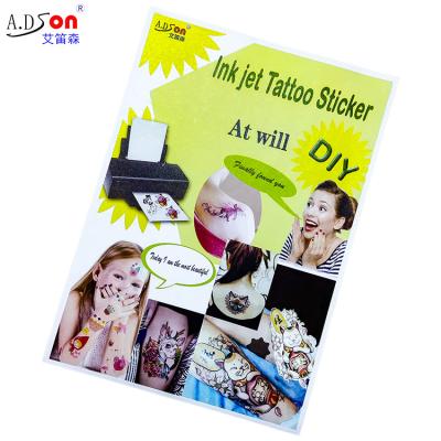 China Temporary Inkjet Tattoo Stickers Manufacturer A4 Paper Inkjet Tattoo Paper Printing Decoration Printing Tattoo Stickers for sale