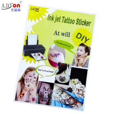 China Temporary Custom Body Inkjet Printing Tattoo Water Slide Transfer Paper Inkjet Tattoo Paper Printing Decoration Printing Tattoo Stickers for sale