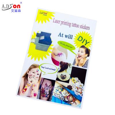 China Hot Selling Temporary Tattoo Sticker Free Sample Body Ornament Can Print Tattoo Paper Water Transfer Printing Tattoo Paper for sale