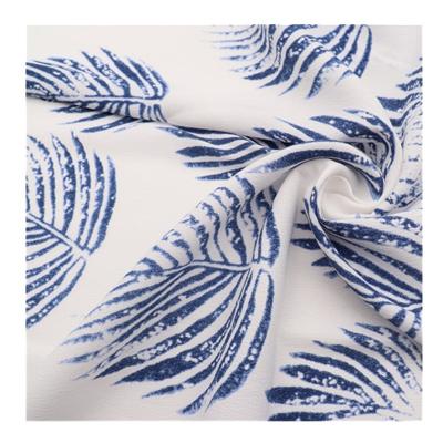 China Good Quality Anti Static Leaves Pattern Viscous Rayon Heavy Printed Crepe Fabric for sale