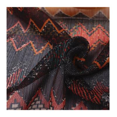 China African Printed Chiffon Anti-static High Quality Silk Lurex Polyester Crepe Fabric for sale