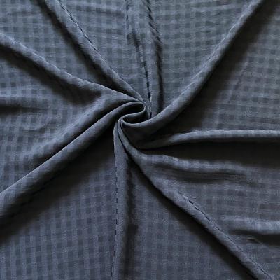 China Antistatic Black Jacquard Bubble Control Polyester Chiffon Fabric for sale