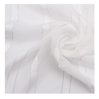 China Beautiful anti-static 100% polyester chiffon lurex fabric crepe georgette fabric for dress for dress for sale