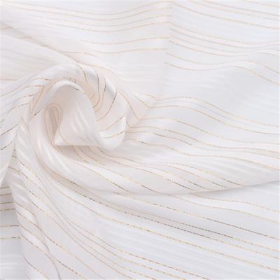 China Anti-static hot sales polyester lurex solid color luxury silk chiffon fabric for sale