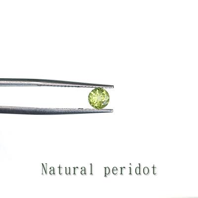 China Fire Peridot Color Play or Green Round Cut Faceted Loose Gemstones Peridot Sized Stones for sale