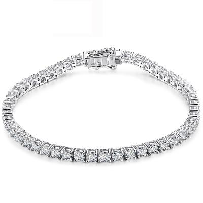 China TRENDY Zircon Tennis Bracelet For Women White Gold/Gold Rose Gold Plated CZ Bangles For Girls Men 7.5in for sale