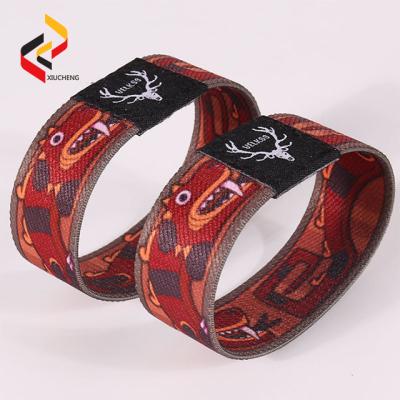 China Custom Thin Adjustable Reusable NFC Smart Stretch Elastic RFID Wristband for sale