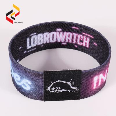 China 13.56MHz NFC213 Access control NFC bracelet Elastic RFID woven wristband for concert for sale