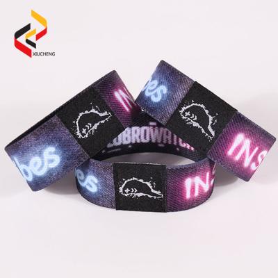 China ISO1443A NFC Flexible Stretch bracelet Fabric Elastic Strap RFID wristband for sale