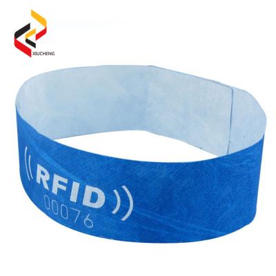 China PP paper dupont paper PVC disposable RFID wristband for sale