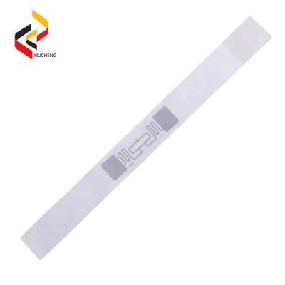 China CMYK Printing Comfortable Design NFC NTAG213/215 Disposable PP RFID paper wristband for Christmas Party for sale