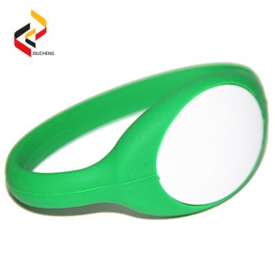 China Waterproof NXP Ultralight C Band wristbands with embossed wristbands RFID wristbands for camping for sale