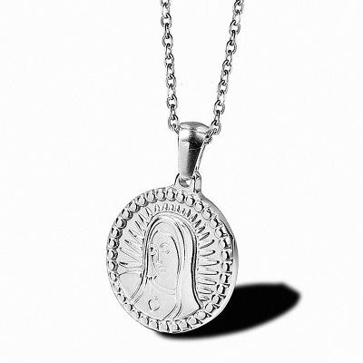 China Virgin 18K Mary Necklace For Men Women Vrouw Sieraden pendant stainless steel jewelry FASHIONABLE religious gold series for sale