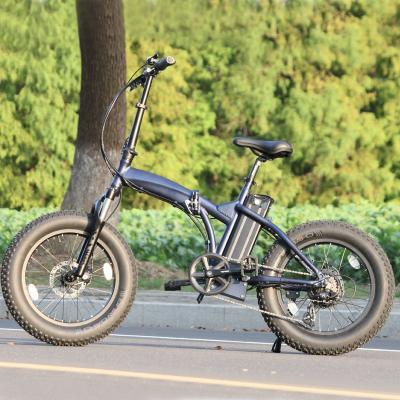 China New 2021 Aluminum Alloy Fat Tire Folding Electric Bicycle 13ah Seat Tube Battery 48v Folding E Bike For Beach for sale