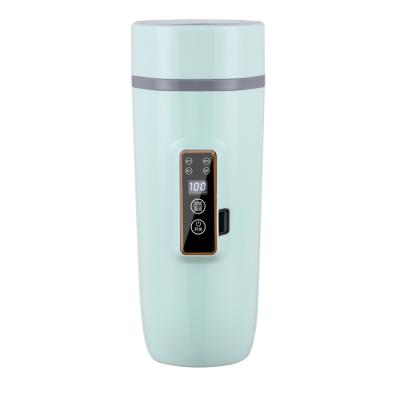 China Cordless Portable travel 350ml Stainless Steel Water Cup Tea Milk Coffee Head Temperature 12V 24V Electric Car Kettle for sale