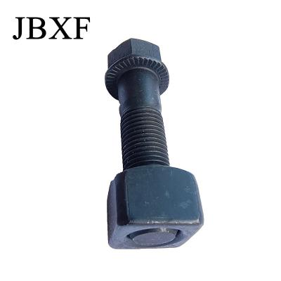 China DIN Standard Track Bolt with 30-100mm Metric Thread Length in Carbon Steel for sale