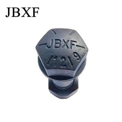 China Grade 8.8 Carbon Steel Excavator Track Shoe Bolts Plain Finish for sale