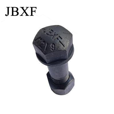 China Excavator Black Oxide Hexagonal Track Bolt Carbon Steel Torque Strength Min. 1200Nm Hexagon Head for sale