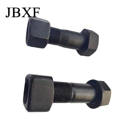 China Excavator Bulldozer Loader Segment Truck Wheel Bolt M12-M30 Black Oxide for sale