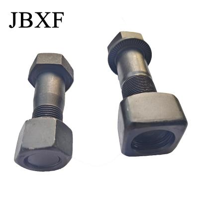 China Hexagon Head excavator track pad bolts Black Oxide Size M12-M30 for sale