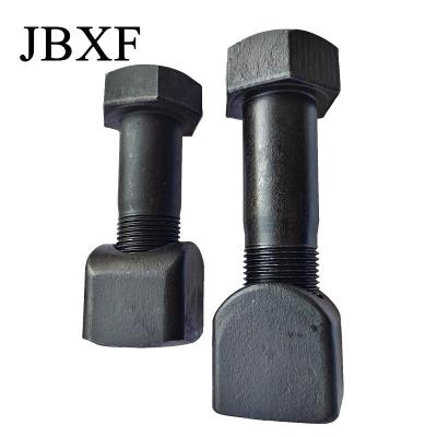 China Carbon Steel Excavator Black Blade Track Bolt And Nut M12 M14 M16 M18 M20 M24 M21 M23 Standard Size Grade 8.8 5.8 for sale