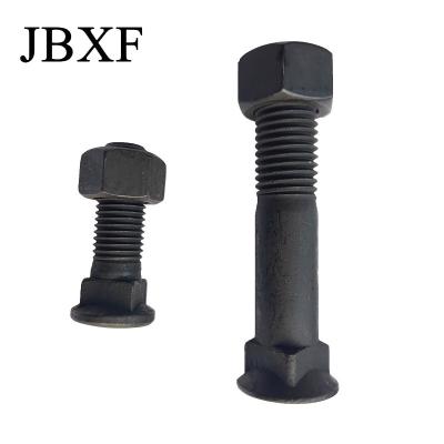 China Black UNC Grade 5 Plow Bolt Used In Snow Plows For Heavy Industrial Equipment VOLVO HITACHI for sale