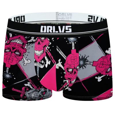 China Orlvs Brand Printing Fabric Lingerie Antibacterial Male Boxer Briefs Custom Men Underwear for sale