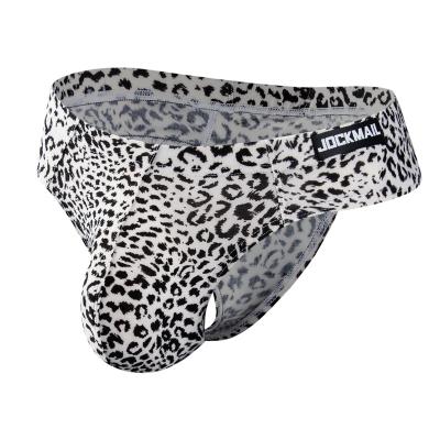 China Jockmail Antibacterial Leopard Small Briefs Slips Python Skin Mini Tanga Sexy Men's Underwear Thong for sale