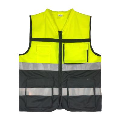 China Hi Vis Safety Vest Custom High Visibility Men's Hi Vis Safety Vest Reflective Workwear Workwear Tops for sale