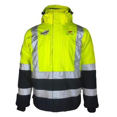 China High Visibility 3 in 1 High Visibility Waterproof Customized Reflective Safety Flashing Jacket for sale