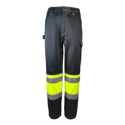 China Men's Multi Pockets Safety Breathable Work Pants Work Trousers Hi Vis Workwear Trousers Reflective for sale